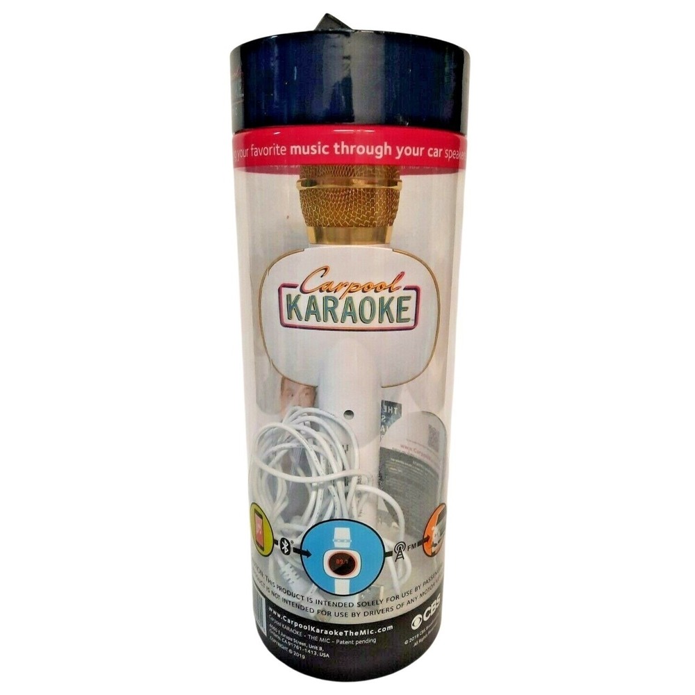 Singing Machine Carpool Karaoke The‎ Mic CPK545 Bluetooth Wireless FM Microphone